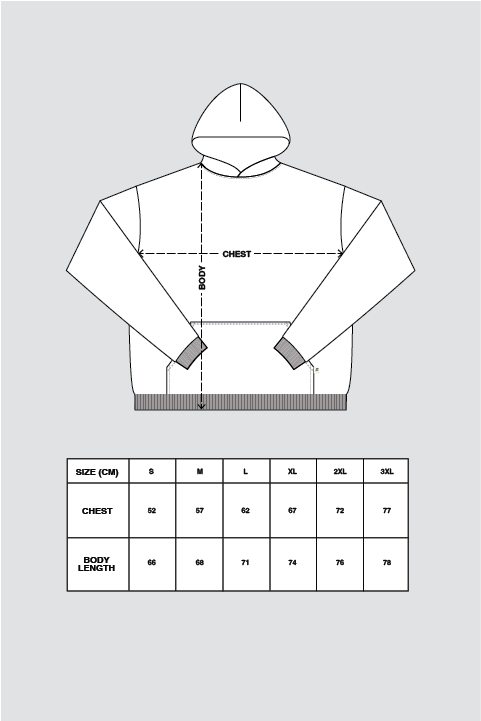 Emblem Back Print Hood - Stone