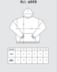 Music To My Ears Back Print Hood - Ash Marle
