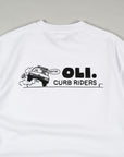 Curb Rider Back Print T - White