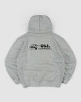 Curb Rider Back Print Hood - Ash Marle