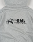 Curb Rider Back Print Hood - Ash Marle