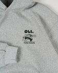Curb Rider Back Print Hood - Ash Marle