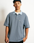 Heavy Stripe Polo - Sky