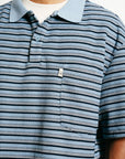 Heavy Stripe Polo - Sky