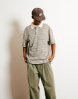 Heavy Stripe Polo - Cream