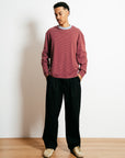 Phoebie Stripe Long Sleeve T - Red