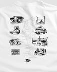 Camping Back Print T - White