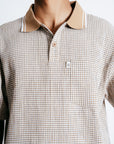 Textured Cotton Polo - Wheat