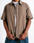 Breeze Button Up - Brown