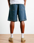 Pleated Denim Short