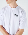 Camping Back Print T - White