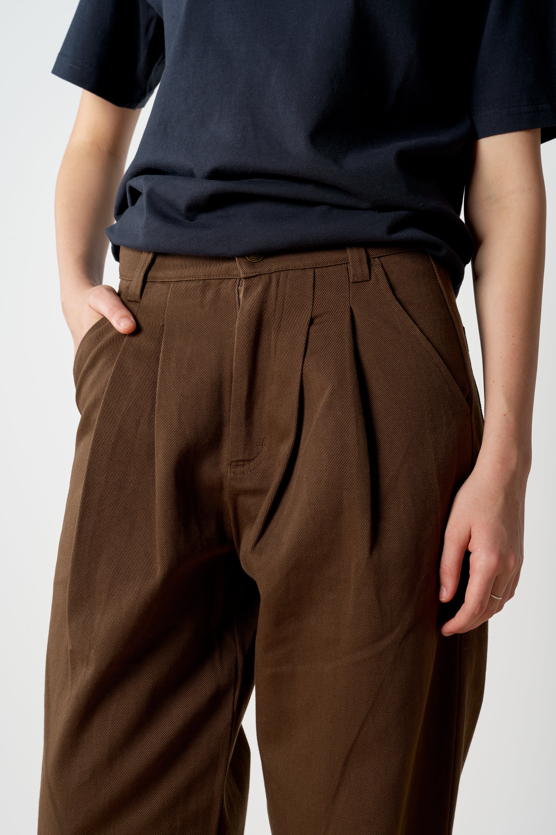 Pleated Pant - Choc