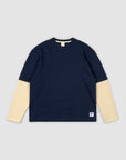 Layered Long Sleeve T - Navy