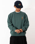 Embroidered Golf Bag Pullover - Forest Green