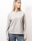 Jamie Stripe Long Sleeve T - Grey