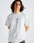 *IMPERFECT* Mushroom Back Print T - Snow Marle