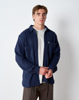 Waffle Button Up - Navy