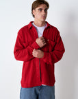 Waffle Button Up - Red