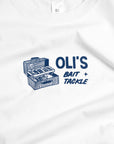 Bait & Tackle Back Print T - White