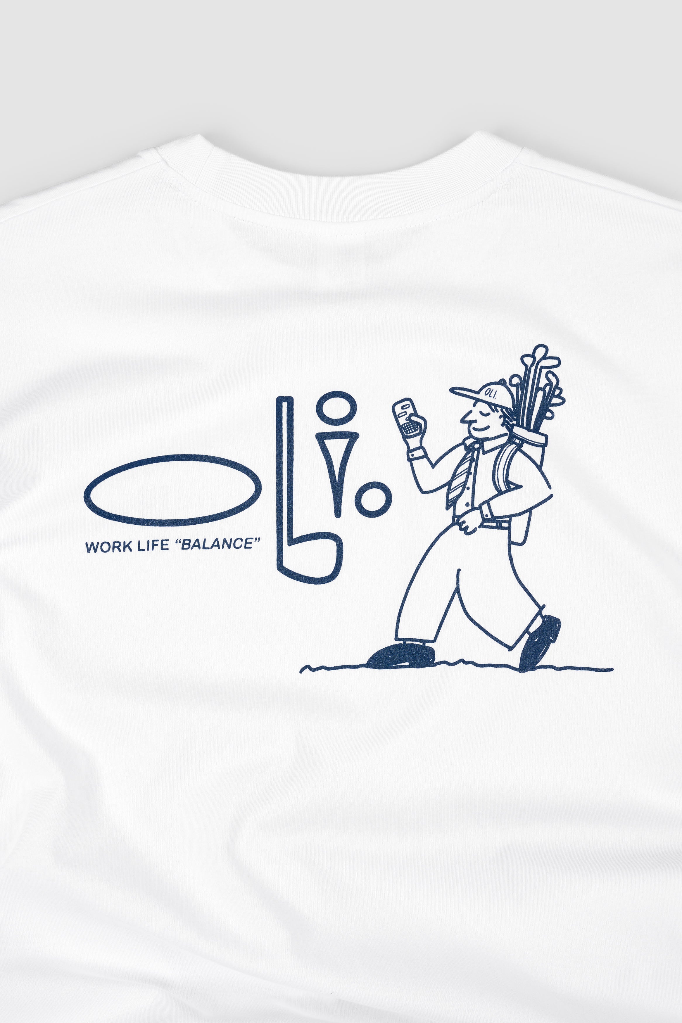 Work Life Balance Back Print T - White