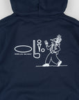 Work Life Balance Back Print Hood - Navy