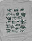 Explore Back Print Hood - Ash Marle