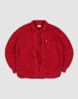 Waffle Button Up - Red