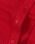 Waffle Button Up - Red