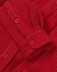 Waffle Button Up - Red