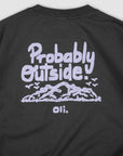Probably Outside Back Print T - Coal