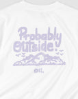 Probably Outside Back Print T - White