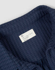 Waffle Button Up - Navy
