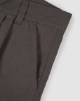 Pleated Cotton Short - Coal