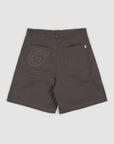 Pleated Cotton Short - Coal