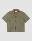 Textured Button Up - Olive