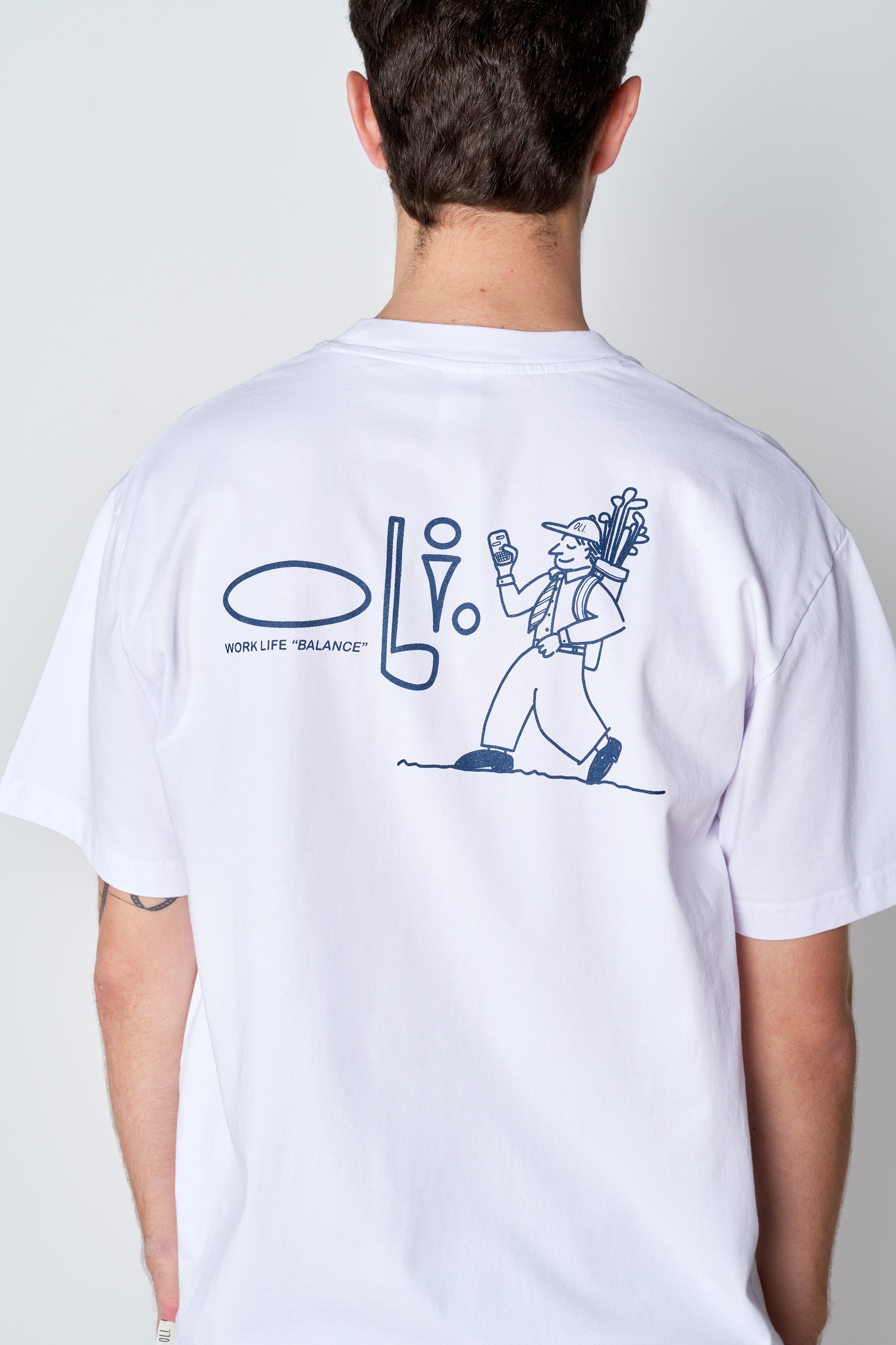 Work Life Balance Back Print T - White