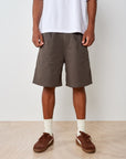 Pleated Cotton Short - Coal