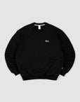 Emblem Back Print Pullover - Black