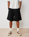 Pleated Cotton Short - Black