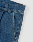 Pleated Denim Short - Indigo