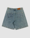 Pleated Denim Short - Coffee Wash
