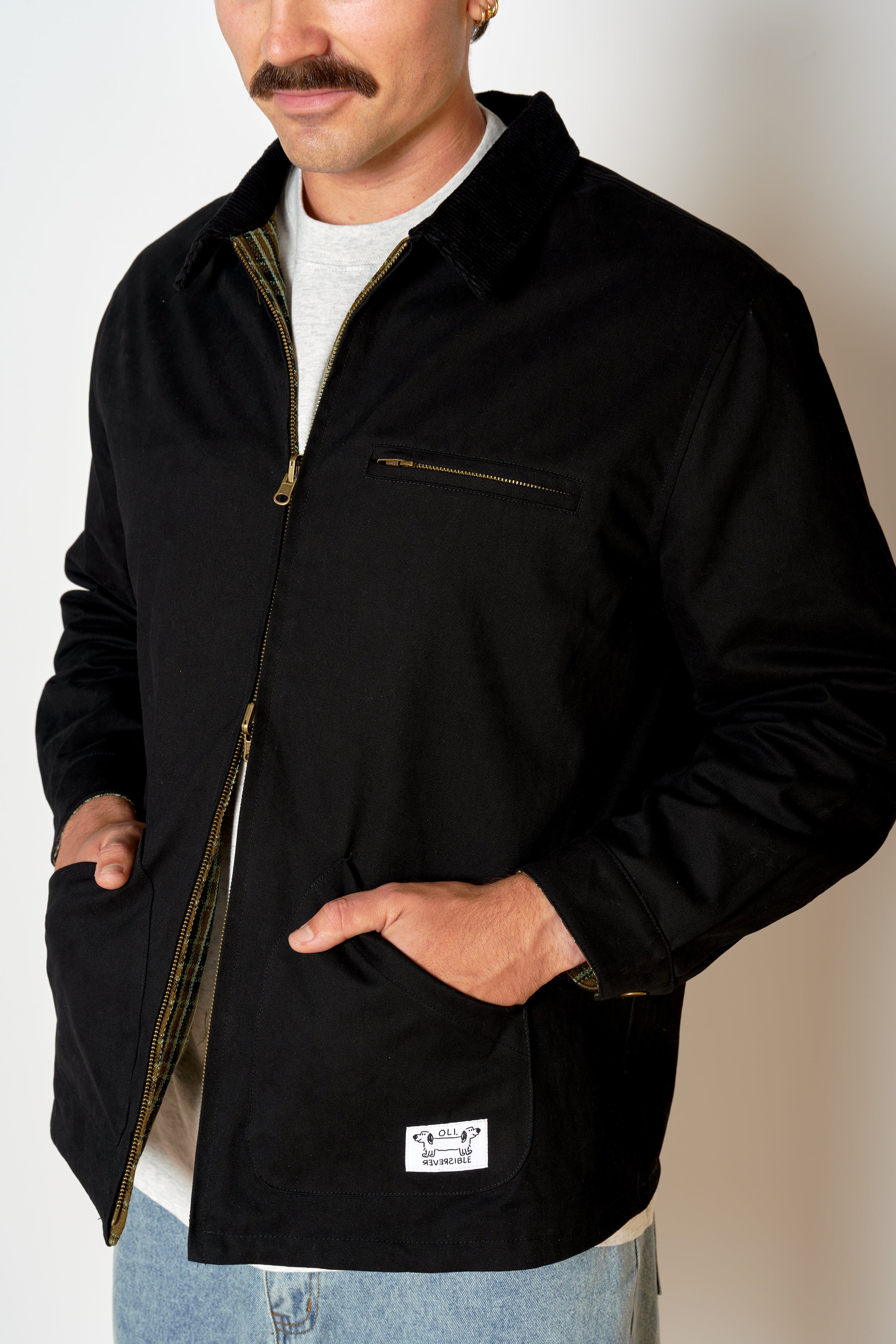 Reversible Jacket - Black/Olive