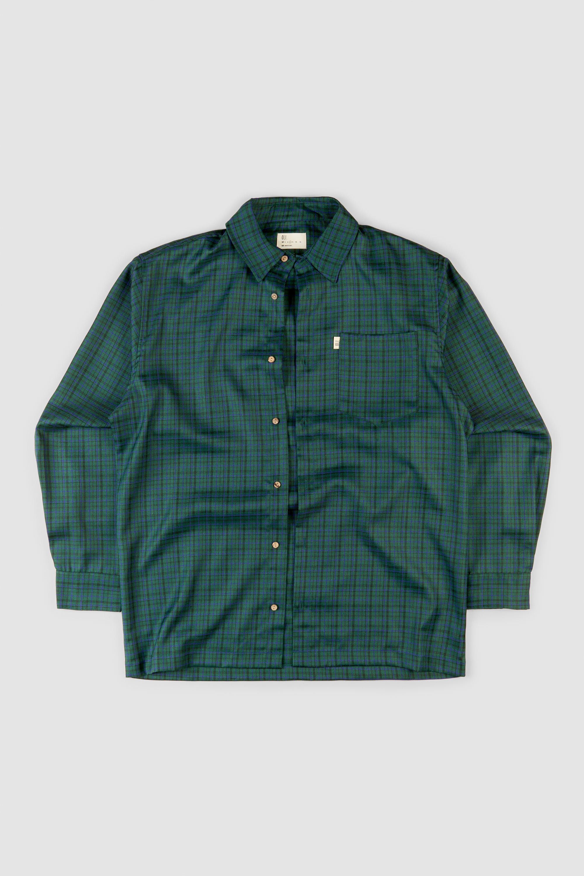 Check Long Sleeve Button Up - Forest