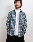 Plaid Long Sleeve Button Up - Teal