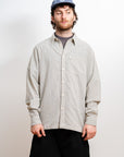 Grid Long Sleeve Button Up - Bone