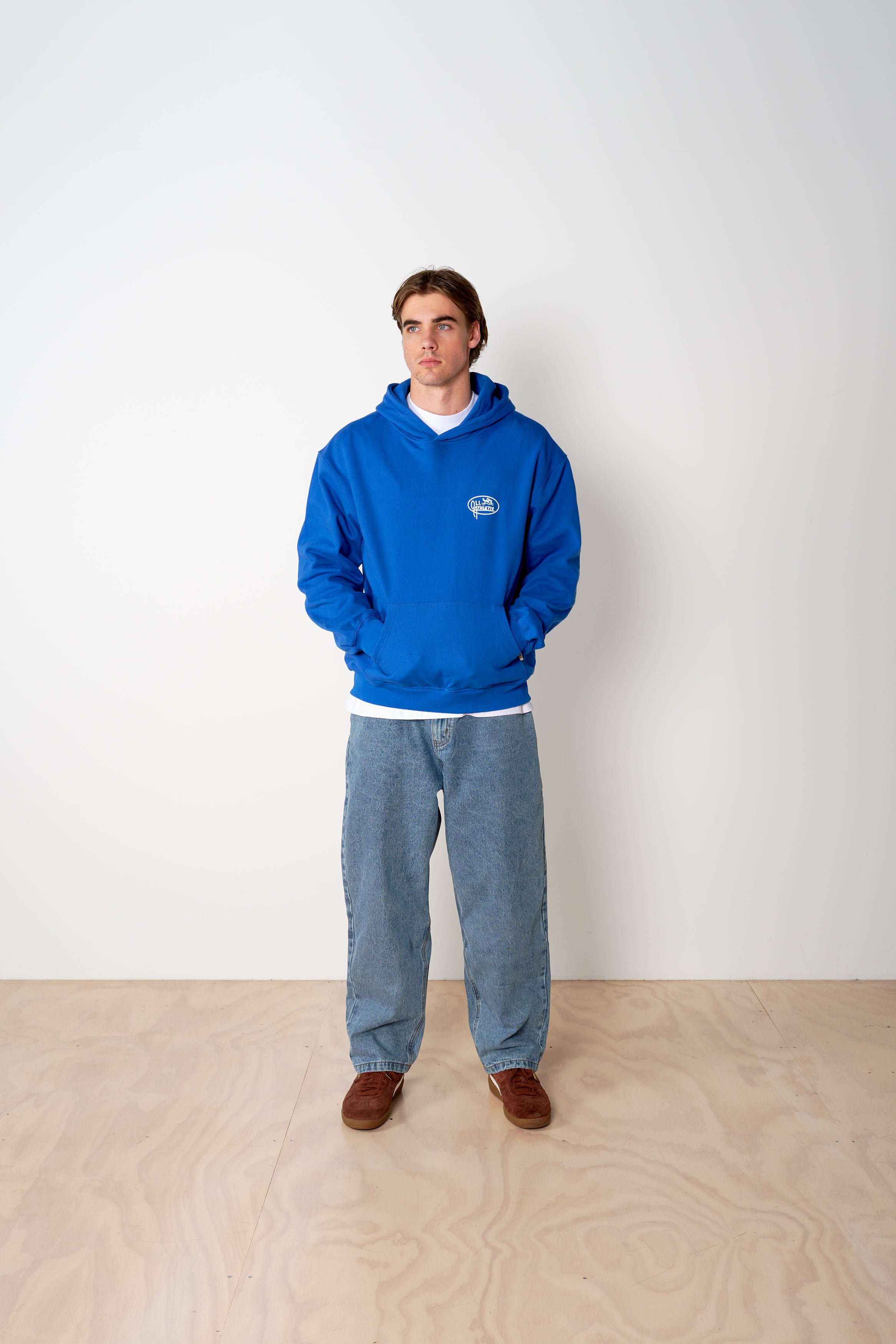 Athletics Back Print Hood - Royal