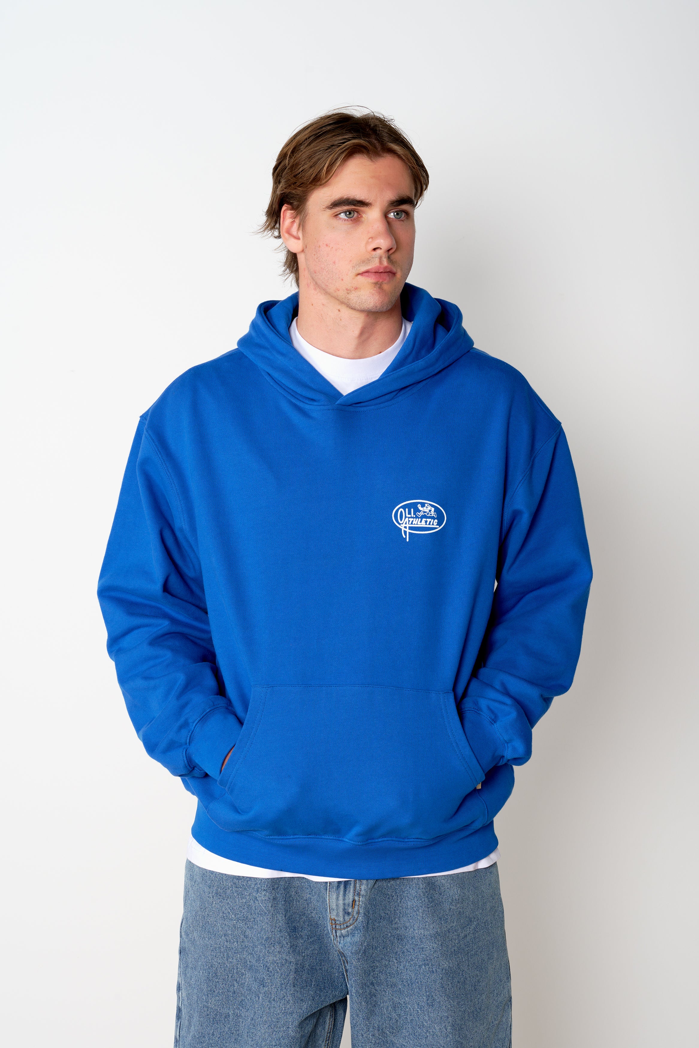 Athletics Back Print Hood - Royal
