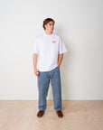 Athletics Back Print T - White
