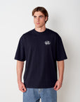 Athletics Back Print T - Navy