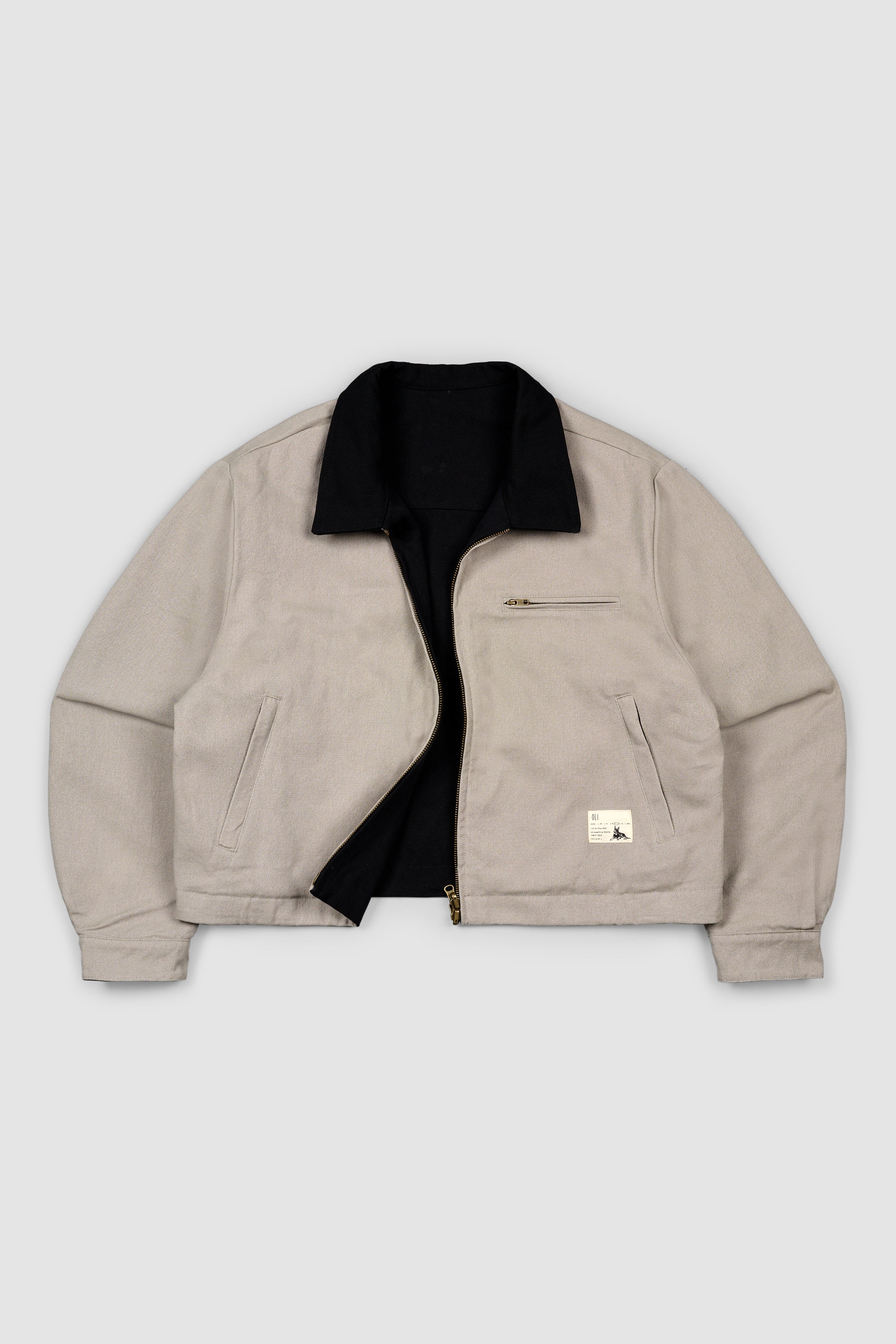 Cropped Reversible Kelpie Jacket - Black/Stone – Oli.